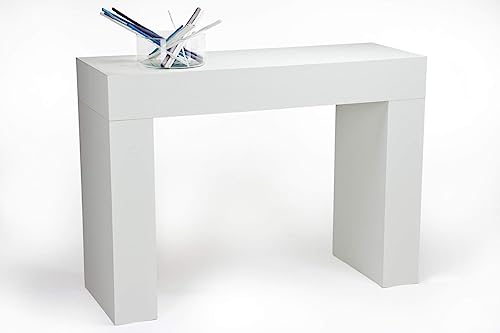 mobilifiver Evolution Consola Entrada, Madera, Blanco, 110 x 40 x 80 cm