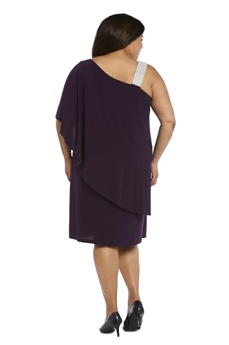 Image of R&M Richards Women's Asymmetrical Elegance Cocktail Dress