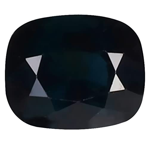 Spinelle bleu coussin 1.33 ct pierre gemme naturelle de 7x6 mm non chauffée