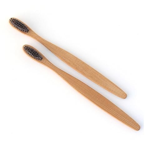 Image of Super Soft activated Charcoal Bristle Manual Toothbrush with Bamboo Handle, Teeth Whitning Charcoal Toothbrush for kids (Pack of 1)