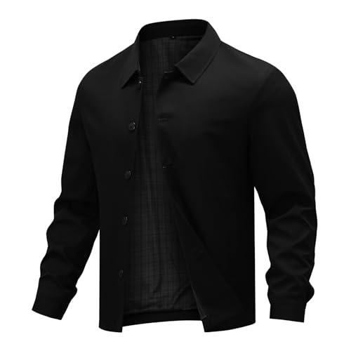 Blouson Homme Allthemen Veste de Transition Chic Bouton Casual