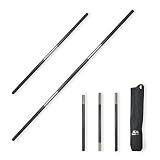 PHYSKOW 4’ & 6’ Collapsible Portable Training Staff Wenge Hardwood Practice Stick with Carry Bag