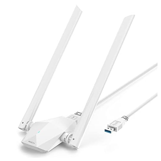 AX1800 WiFi 6 USB WiFi Adapter for PC,USB WiFi Adapter Dual High Gain 5Dbi Antenna 5Ghz/2.4Ghz WiFi Dongle Wireless Adapter for Desktop/Laptop Supports Windows10/11,USB 3.0 Computer Network Adapters