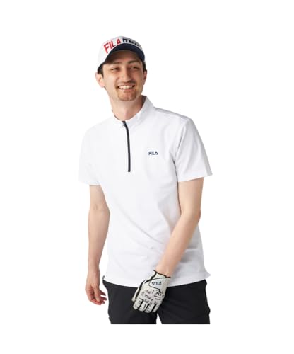 FILA GOLF フィラゴルフ ゴルフウェア ブランド ロゴ 吸汗速乾 UVカット ハーフジップ 半袖 シャツ 745671l