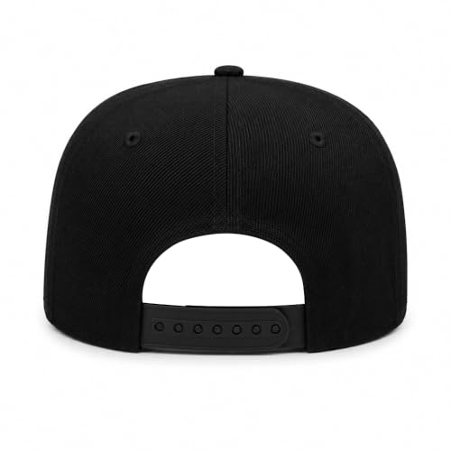 Image of VRITRAZ Comfortable Polyester 3D Printed Hip Hop Cap for Men & Women | Adjustable Snapback Closure Flat Brim Baseball Hat | Lightweight Urban Streetwear Headwear for Dance, Skateboarding, Gym, Sports