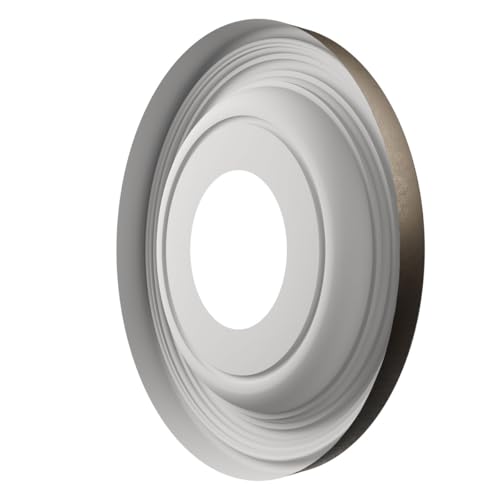 Image of Ekena Millwork 10 inchOD x 3 1 /2 inchID x 1 1 /8 inchP Traditional Thermoformed PVC Ceiling Medallion (Fits Canopies up to 5 1 /2 inch), Metallic Black Night