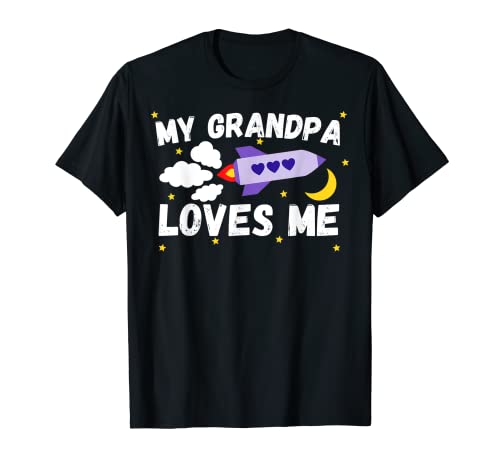 My Grandpa Loves Me Figurine de bateau pour garçon T-Shirt