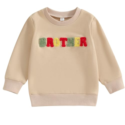 DOSYZTO Toddler Boy Outfit - Big Brother Sweatshirt & Pullover Sweater (5-6 Years)