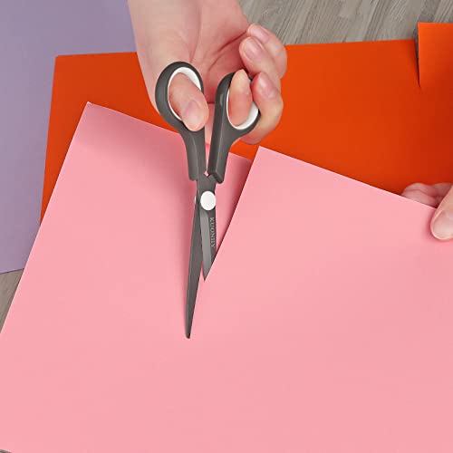 Image of KUONIIY Scissors Ultra Sharp Blades with Titanium Coating Soft Comfortable Handles Multifunctional Scissors, 15 cm