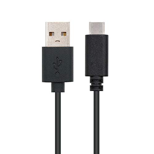 Cable USB 2.0 Nanocable 10.01.2101/ USB Tipo-C Macho - USB Macho/ 480Mbps/ 1m/ Negro