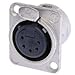Neutrik NC5FDL 5 Pin Female XLR Connector (Chassis "D" Mount)