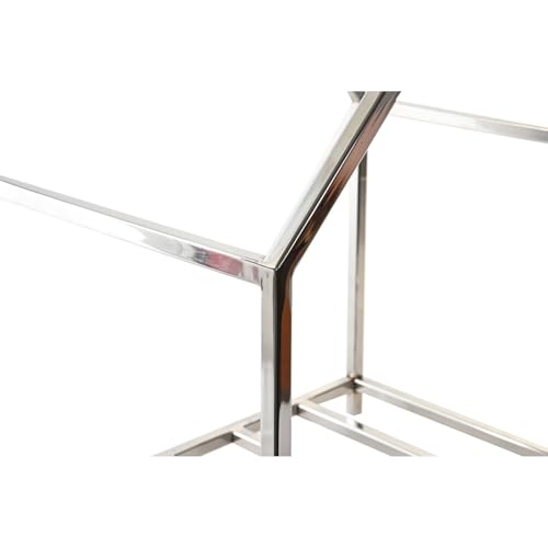 Range-bûches vertical en acier inoxydable argenté pour poêle et cheminée - 3