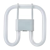 NCC-Licht Kompaktleuchtstofflampe 16W/835 CFL Square GR10q 4-Pin | 960 lm | Warmweiß 3500 K | Energiesparlampe für Decken- und Wandleuchten