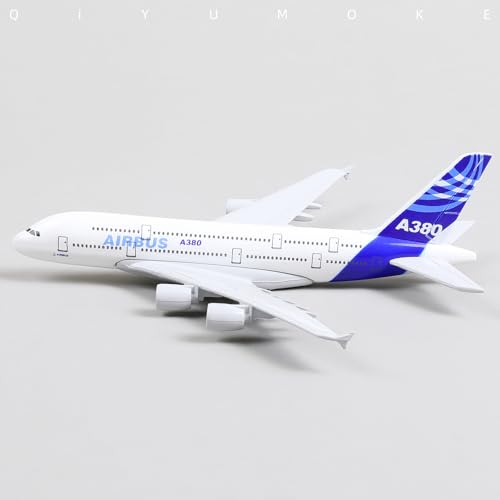 Miniatura 6 de Qiyumoke Airbus A380 Prototipo 1 400 Modelo De Avión De Metal Fundido A Presión Con Soporte Sky Jumbo Modelo De Avión De Pasajeros Kit De Modelo Coleccionable De Aleación Para Regalo