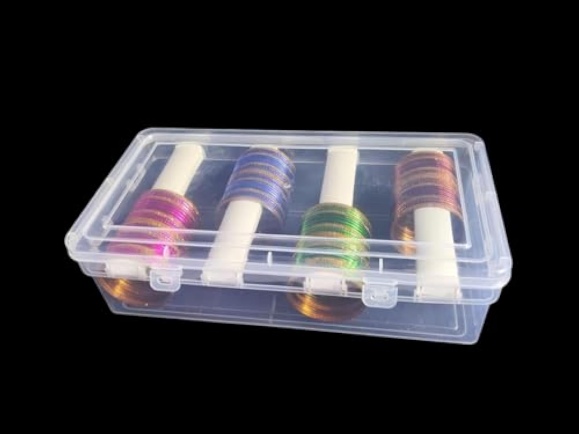 Plastic Adjustable 4 Rod Bangle Box Organizer