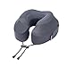 Cabeau Air Travel Pillow for Long Flights – Evolution Plus – U Shaped Memory Foam Neck Support – Removable, Washable Cover – Comfort On-The-Go for Airplane, Train, and Car (Slate Grey)