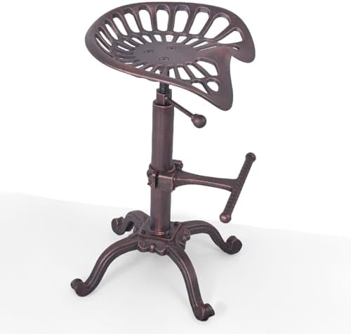 Diwhy Rustic Industrial Farmhouse Tractor Seat Adjustable Bar Sto...