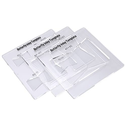 Gabarit de défonceuse pour le travail du bois,renfort de restauration,épissage transparent,3 guides en acrylique durci pour créer un gabarit d'incrustation...