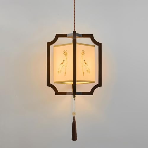 Lámpara de techo oriental E27 para crear un comedor zen acogedor
