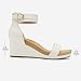 DREAM PAIRS Women's Open Toe Buckle Ankle Strap Platform Wedge Sandals Summer Shoes,Size 9,White/Pu,NINI-6
