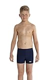 Speedo Jungen Badeanzug Sports Logo Aquashorts mit Einsatz, Speedo Navy/Fluo Yellow, 104, 8-09530A76622