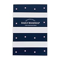 Daily Planner for Your Busy Days (Navy Stripe): Agenda, Meal Plan, Fitness Activity and To-Do's 1956984372 Book Cover