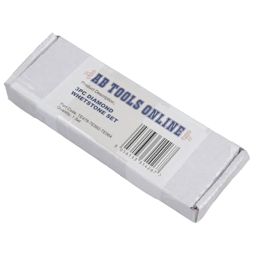 AB Tools 3pc Professional Diamond Sharpening Stone 6" Extra Fine/Fine/Coarse