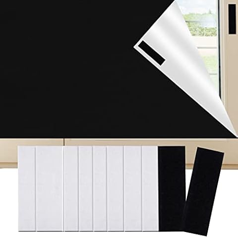 Portable Blackout Blinds, 150*200CM Blackout Material Temporary Blackout Blinds Stick On Window No Drill Blackout Blinds with Self Adhesive Fasteners for Nursery Bedroom and Travel Cover