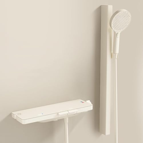 Mélangeur de douche à bain mural gris et blanc moderne avec affichage LED LWX