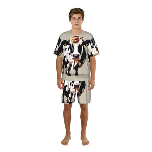 Ensemble pyjama homme élégant pois noirs et blancs