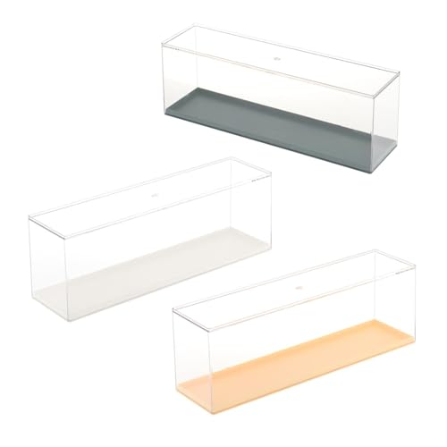 Image of Clear Storage Box Clear Display Case for Small Figurines Model Action Figure White