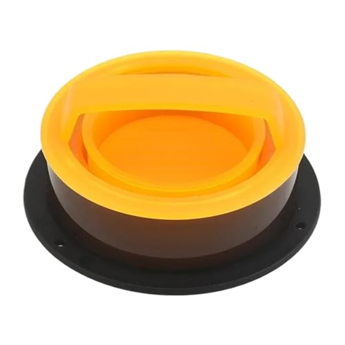 Prensa para hamburguesas redonda hecha de ABS resistente color amarillo 2