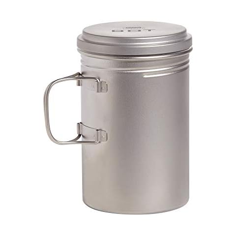 Vargo Titanium BOT Series | BOT-HD Bottle Pot – 1 Liter (34 oz.) Ultralight Water Bottle Cooking Pot Weighs 153 grams (5.4 oz.) | Backpacking Camping Cover