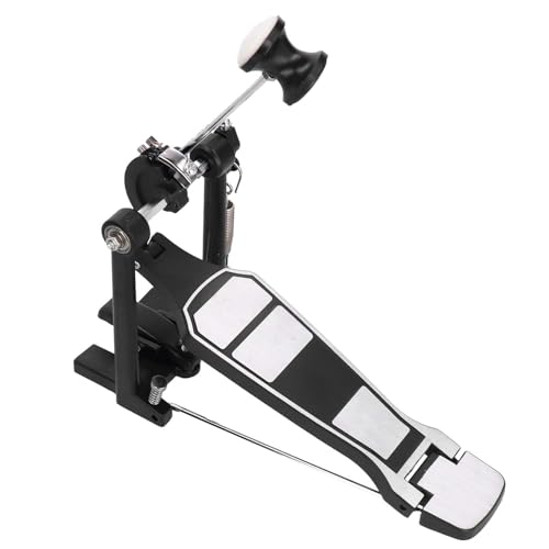 Image of Softline Pro SP41 Single Bass Drum Pedal Heavy Duty Chain Drive Kick Pedal with Double Side Beater, Adjustable Spring, Anti-Slip Anchor Spikes & Rim Clamp for Drum Set