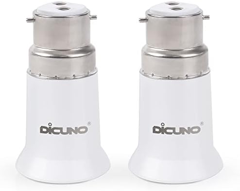 DiCUNO B22 to E27 Socket Converter, Lamp Base Adapter for LED Bulbs, 2 Pcs - View 3