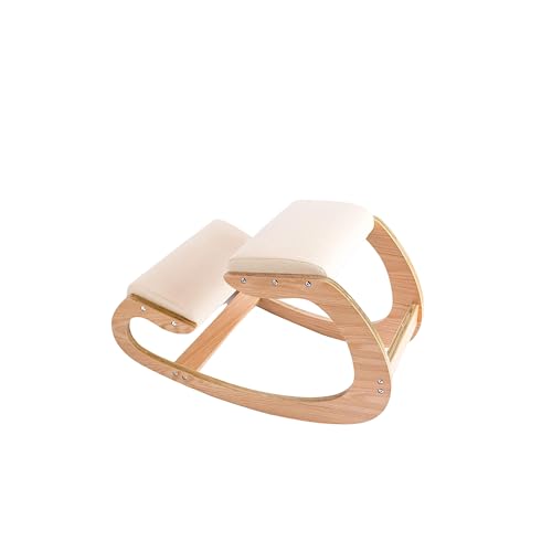 Ergonomic Kneeling Chair - Desk Chairs for Upright Posture - Rocking Stool & Balancing Seat for Home & Office - Wood & Linen Cushion - Relief for Neck and Back Pain Ergonomic Kneeling Chair - Desk Chairs for Upright Posture - Rocking Stool & Balancing Seat for Home & Office - Wood & Linen Cushion - Relief for Neck and Back Pain