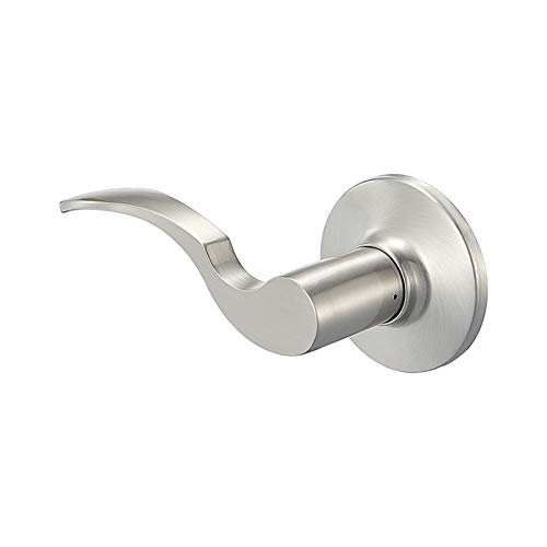 Amazon Basics Shelby Dummy Door Lever - Left-Handed Lever, Satin Nickel #TOP19