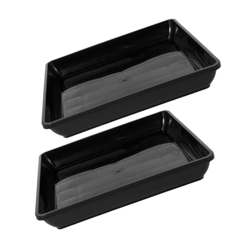NUOBESTY Bandeja Recolectora de Agua para Plantas Bandeja de Rectangular Reforzada 2 Unidades Diseño Antidesbordamiento para Macetas de Interior y Exterior Adecuado para Bonsáis y