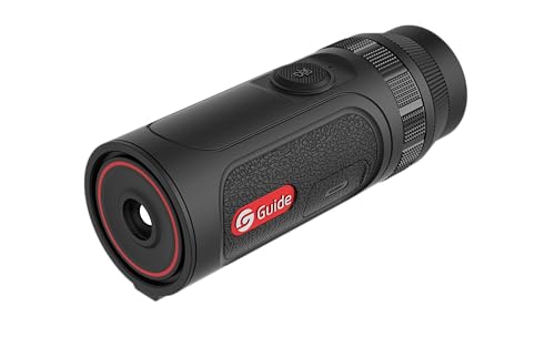 Guide TE211 Thermal Monocular, 10mm Focal Lens, 256×192(50Hz) 12μm Handheld Night Vision Infrared Scope with 6-Hour Battery Life, 20W Quick Charging, Thermal Imaging Monocular for Hunting, Outdoor