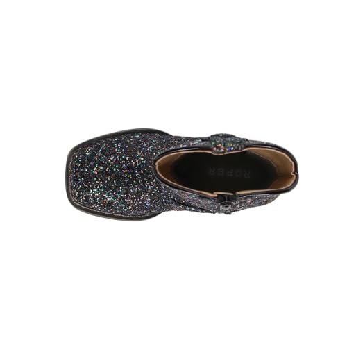 ROPER Toddler Girls Glitter Galore Square Toe Casual Boots Mid Calf - Black4