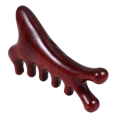 Healvian Peine de Masaje de Madera Natural Ergonómico para Cabelludo con Dientes Anchos Herramienta Gua Sha Multifuncional para Masaje y Cuidado del Cabello Hombres y Mujeres