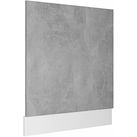 Hogotin Geschirrspülerfront Geschirrspüler Frontblende Geschirrspülerblende Blende Spülmaschine Geschirrspülertür 59,5x3x67 cm, Betongrau Cover