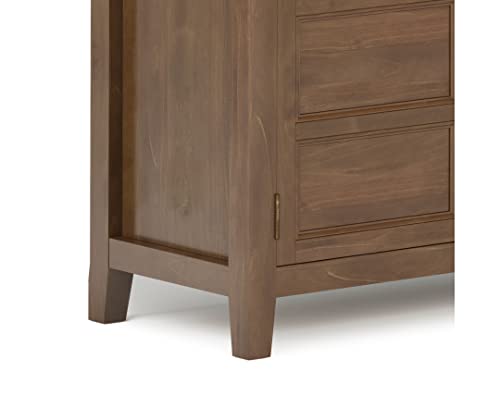 Simplihome Burlington Solid Wood Universal Tv Media Stand, 54 Inch Wide, Transitional, Living Room Entertainment Center, Storage Shelves And Cabinets, For Tvs Up To 60 Inches In Medium Saddle Brown #TOP7