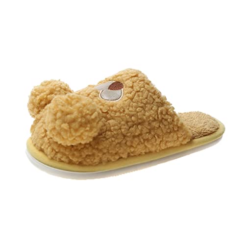 Herren- und Damen-Plüschhausschuhe Baotou Innenwärme Unisex-Haushalts-Damen-Baumwollhausschuhe 44 Gelb Cover