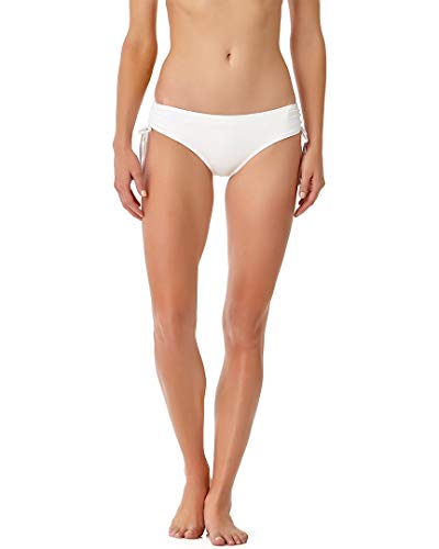 Anne Cole Alex Side Tie Bottom White