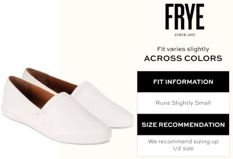 Frye Melanie Slip On Shoes for Women Crafted from Premium Leather with White Rubber Toe Bumpers and Soles, Leather Lining, and Removable Footbeds – 1 ¼” Outsole, White - 9 M | Image 1