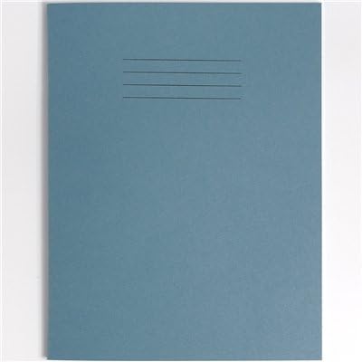 RHINO Stationery Exercise Book | 9 X 7 | A5+ | 80 Page | 5mm Squared Exercise Book | Light Blue | School Books | Pack of 10