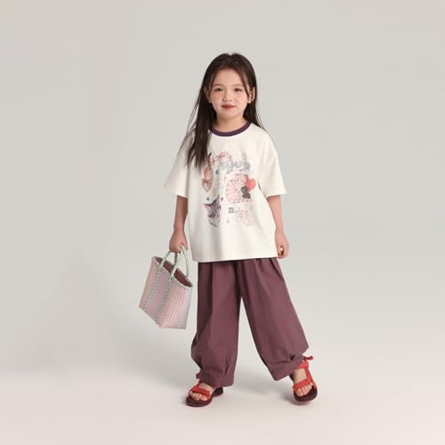 Girls T-Shirts,Cartoon Printed Kids Summer Short Sleeve Tops Casual Tees Crew Neck Cotton Tee Shirts for Girls2