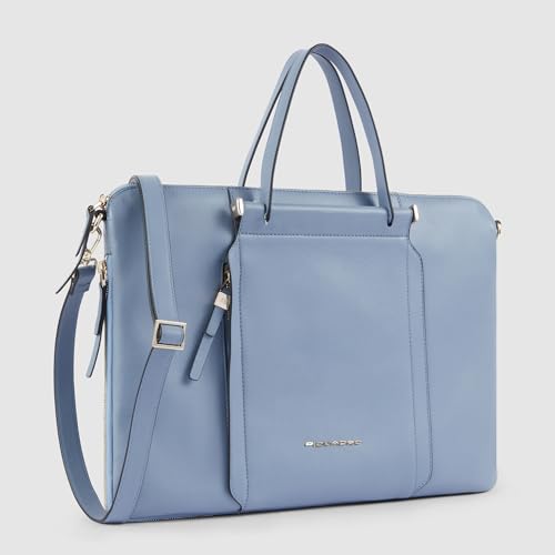 Maletín sutil de mujer para portátil 15,6" en cuero elegante 2
