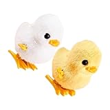 ZUNOXAZ 2 Piezas Juguete de Animales de Peluche con Mecanismo de Cuerda Diseño de Animados para Regalo Interactivo para Desarrollo Motor y